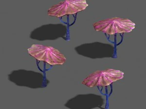 water cloud ze - plant - strange mushroom 3D Model
