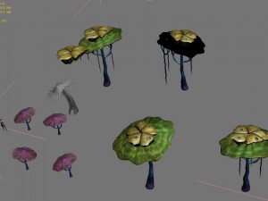 water cloud ze - plant - strange mushroom Modelo 3D