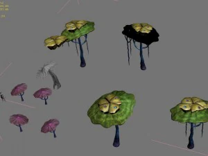 water cloud ze - plant - strange mushroom 3D Model