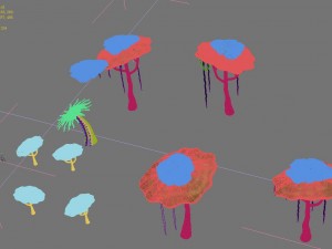 water cloud ze - plant - strange mushroom Modelo 3D