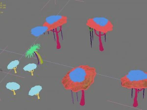 water cloud ze - plant - strange mushroom 3D Model