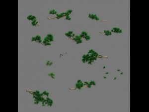cliff side - pine 3D Модель