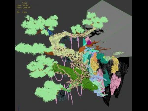 cliff side - pine 3D Model