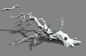 snow - fallen to the ground 3D Model .c4d .max .obj .3ds .fbx .stl .blend 