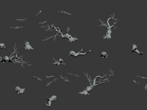 snow - fallen to the ground Model 3D