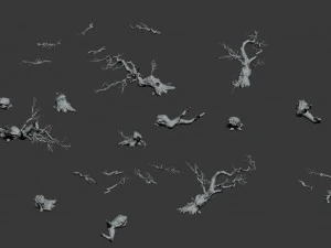 snow - fallen to the ground 3D Model