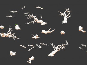 snow - fallen to the ground Model 3D