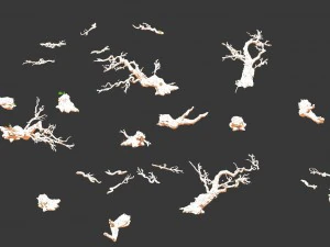 snow - fallen to the ground 3D Model