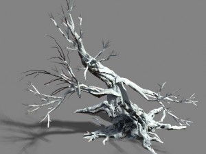 snow - dead tree 1 3D Model