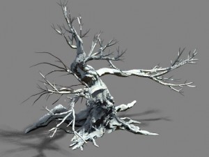 snow - dead tree 1 3D Model