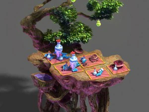 grawerowanie artystyczne - drzewo Model 3D