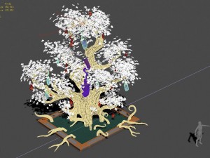 plant growth process - ginseng fruit 3D 모델