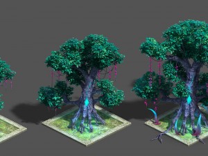 plant growth process - days of mulberry tree Modèle 3D