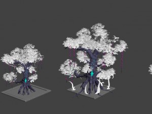 plant growth process - days of mulberry tree Modèle 3D