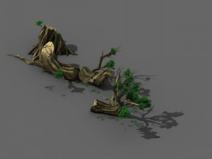 plant - broken tree 01 3D Модель
