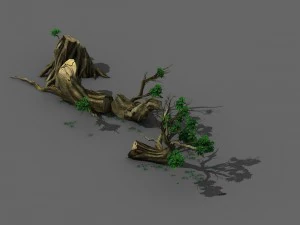 식물 - 부러진 나무 01 3D 모델
