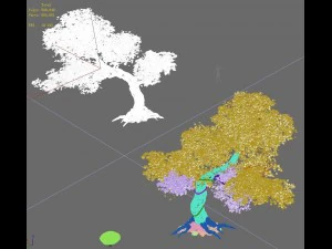 plant - red tree 02 3D Model