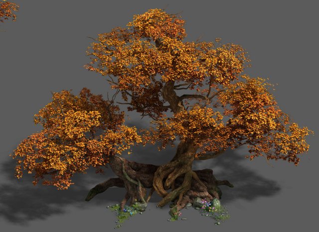 plant - red tree 03 3D Model .c4d .max .obj .3ds .fbx .stl .blend 