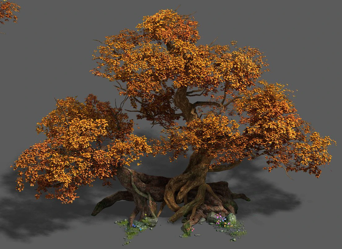 plant - red tree 03 3D Model .c4d .max .obj .3ds .fbx .stl .blend 