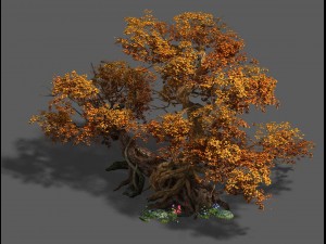 plant - red tree 03 3D Model