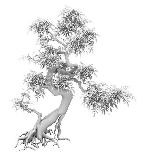 plant - green tree 3 3D Model .c4d .max .obj .3ds .fbx .stl .blend