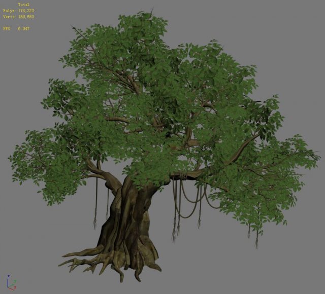 plant - banyan tree 01 3D Model in Decoration 3DExport