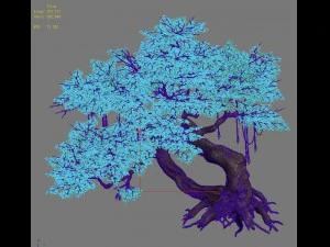 plant - banyan tree 04 3D Model