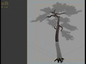 game model - alpine - pine 03 3D Model