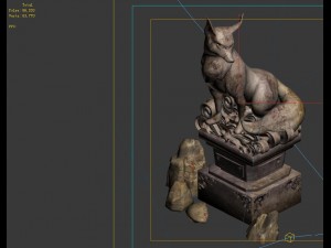 game model - fox - statue Modelo 3D