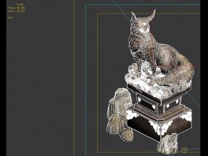 game model - fox - statue Modelo 3D