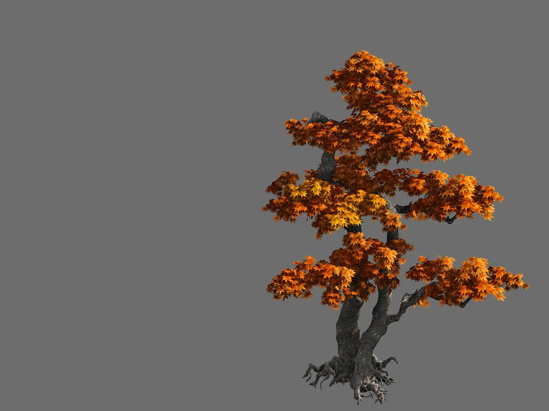 game model - forest - maple 4 3D Model .c4d .max .obj .3ds .fbx .stl .blend 