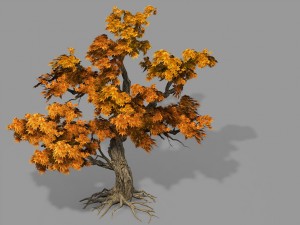 game model - forest - maple tree 8 3D Модель