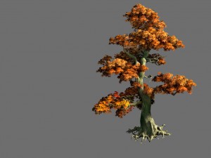 game model - forest - maple tree 9 3D Модель