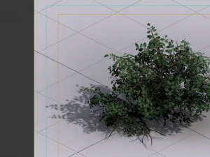 game model - forest - shrubs 01 3D Model