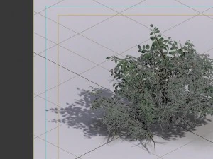 game model - forest - shrubs 01 3D Model
