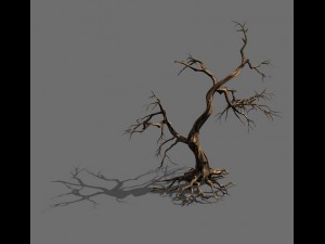 game model - forest - dead tree 01 3D Модель