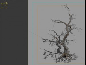 game model - forest - dead tree 01 3D Model