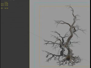 game model - forest - dead tree 01 3D Model