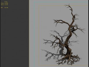 game model - forest - dead tree 01 3D Model