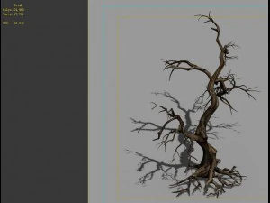 game model - forest - dead tree 01 3D Model