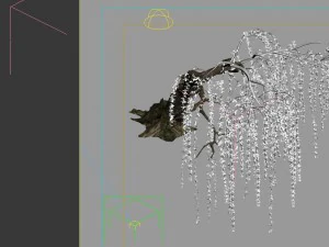 game model - forest - willow 01 3D Model