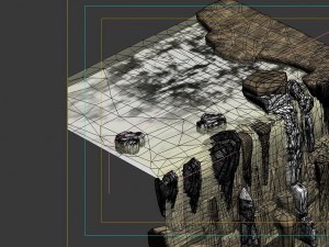 game model - forest - waterfall cliff 3D 모델