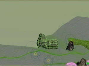game model - forest - mountain road 01 3D Model