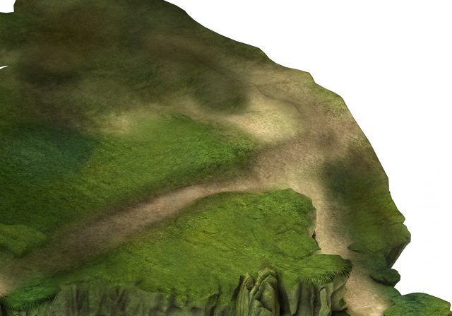 game model - forest - mountain road 02 Model 3D .c4d .max .obj .3ds .fbx .stl .blend 