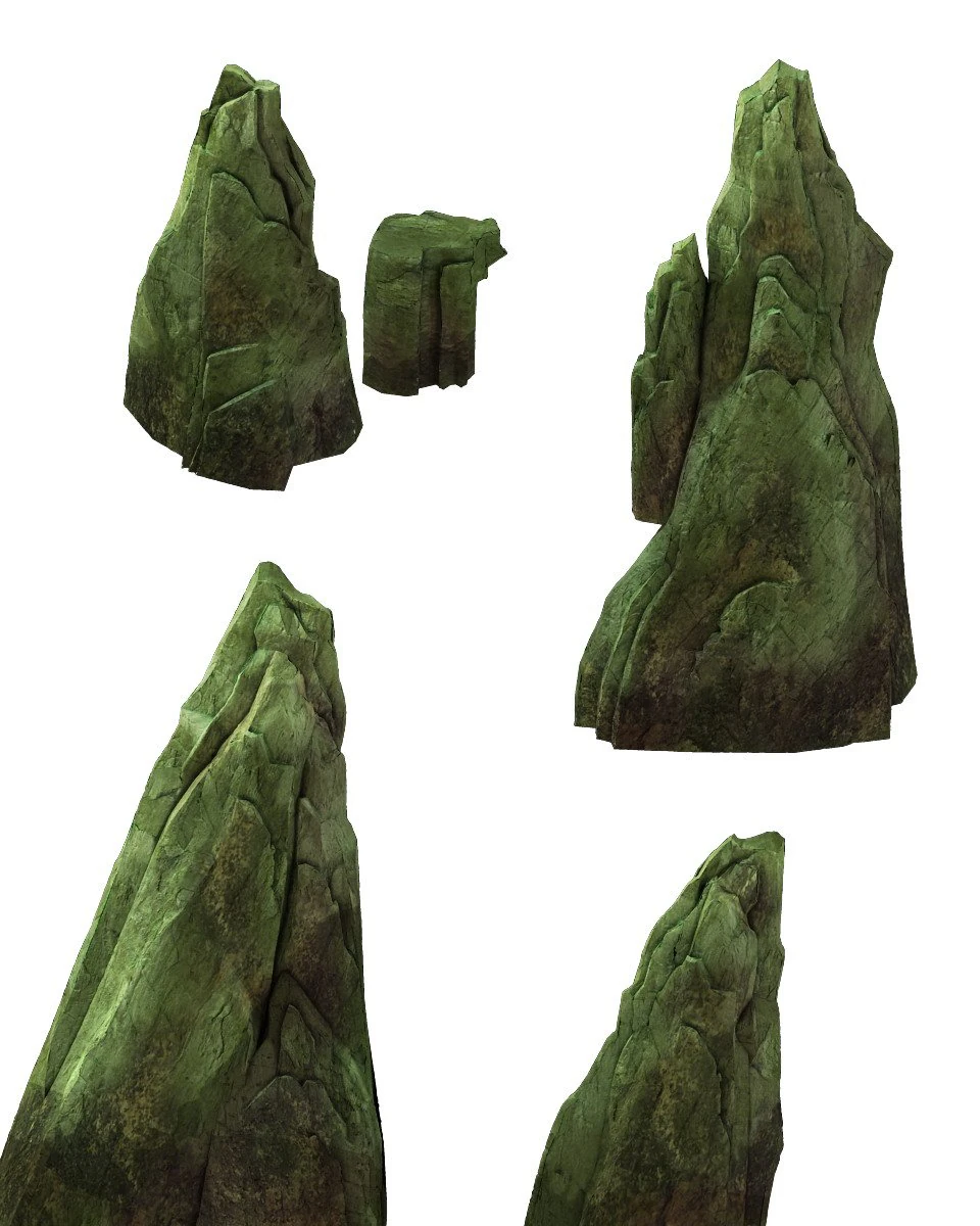 game model - forest - stone 3D Model .c4d .max .obj .3ds .fbx .stl .blend 