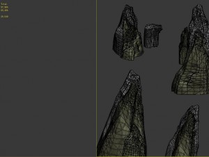 game model - forest - stone Modelo 3D