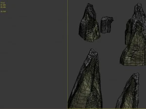game model - forest - stone 3D Model