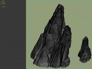 game model - forest - stone 03 Model 3D