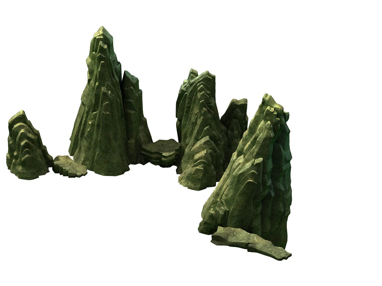 game model - forest - stone 04 3D Model .c4d .max .obj .3ds .fbx .stl .blend 