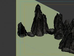 game model - forest - stone 04 3D Model